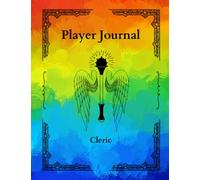 Themed Player's Journal with Character Sheet for DND, Cleric, Rainbow