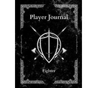Themed Player's Journal with Character Sheet for DND, Fighter, Black