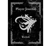 Themed Player's Journal with Character Sheet for DND, Warlock, Black