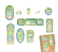 Themed Sticker, Artistic Floral Set for Journaling, Clear Botanical Scrapbook Sheet, Detailed Watercolor Painting Style, Easy Peel Backing Function, Craft Accessory, Beautiful Planner