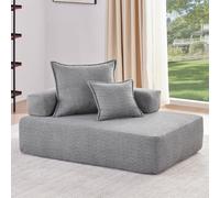 THEMEPT Divano modulare a forma di U per il massimo comfort, spazioso e flessibile per soggiorno, tessuto bouclé