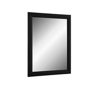 TheMIRRROR - Specchio da parete incorniciato in vero vetro 35 x 90 cm, realizzato su misura in pino nero, ideale come specchio da corridoio o da salone, con ganci in metallo e materiale di montaggio
