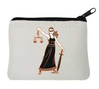 Themis The Justice - Portamonete in neoprene, motivo: mitologia greca, 10 x 11 cm, colore: Bianco, bianco, Taglia unica