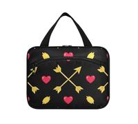 Thendy Oro Freccia Cuore Modello Rosso Appeso Borsa da Viaggio con Gancio, Designer Carino Borse per gli Uomini per la mamma Lavoro cartera para maquillaje L