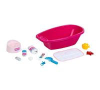 Theo Klein 1675 Baby Coralie Set Vasca da Bagno, per Bambole con Dimensioni Fino a 35 cm, Numerosi Accessori per Il Bagnetto e la Cura, 50 x 27 x 15 cm, Giocattolo per Bambini a Partire da 3 Anni