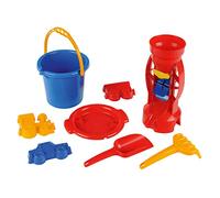Theo Klein 2001 Set da Spiaggia con Secchiello I Resistente Secchiello per sabbionaie e spiagge I con Mulinello a Sabbia, setaccio, formine e Molto Altro, I Giocattoli per Bambini dai 18 Mesi in su