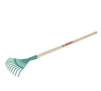 Theo Klein 2717 rastrello per foglie da giardino Bosch, Rastrello robusto per bambini con manico resistente, Pratico occhiello di sospensione, Anti-UV I Giocattolo per bambini a partire da 3 anni