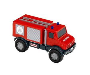 Theo Klein 3800 Mercedes-Benz Unimog Veicolo antincendio per sabbia | Per uso interno ed esterno | Scala 1:24 | Prodotto con licenza ufficiale | Giocattolo per bambini a partire da 3 anni