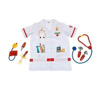 Theo Klein 4312 Camice da dottore a taglia unica, Include un misuratore di pressione sanguigna, stetoscopio, siringa e altro, Lunghezza: circa 55 cm, Giocattolo per bambini dai 3 ai 6 anni circa