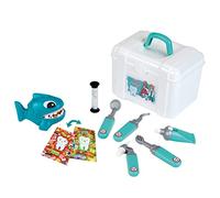 Theo Klein 4326 valigetta da dentista con accessori, Incl. squalo per visite odontoiatriche, specchio da dentista, trapano, spazzolino e molto altro, Giocattolo per bambini a partire da 3 anni