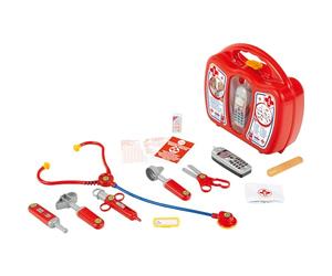 Theo Klein 4350 Valigetta del dottore con cellulare, Solida valigetta con stetoscopio, siringa e molto altro, Con cellulare a batterie con suono, Giocattolo per bambini a partire dai 3 anni