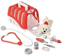 Theo Klein 4831 Valigetta da veterinario, Resistente trasportino con cane da coccolare, Include stetoscopio, siringa, termometro e molto altro. I Dimensioni: 24 cm x 18,5 cm x 16,5 cm, Giocattoli per bambini dai 3 anni in su