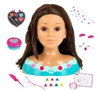 Theo Klein 5201 Busto per Trucco e acconciatura Mia I Include Cosmetici a Forma di Cuore e Accessori per Capelli I Capelli Lavabili e pettinabili I Giocattolo per Bambini dai 3 Anni in su