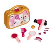 Theo Klein 5559 Valigetta da Parrucchiere I Robusta Valigetta con asciugacapelli Elettrico I con Specchio, Spazzola e Utensili per Lo Styling I Giocattolo per Bambini dai 3 Anni in su