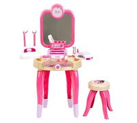 Theo Klein 5721 Barbie Salone di Bellezza Atmosfera Felice, Salone di Bellezza con Specchio Rotante e Luce, Toeletta con Accessori, Giocattolo per Bambini dai 3 Anni