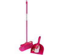 Theo Klein 6351 Set di 3 Scope classiche Barbie, Scopa per Bambini, Scopetta e Paletta in stile Barbie, Giocattoli per Bambini dai 3 Anni in su