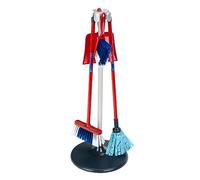 Theo Klein 6765 Set per la Pulizia Vileda, Set da Pulizia per Bambini con Scopa, mocio e Molto Altro., Supporto Facile da Montare, 25 cm x 25 cm x 66 cm, Giocattoli per Bambini dai 3 Anni in su