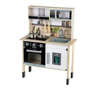 Theo Klein 7186 Miele Cucina Giocattolo in Legno (MDF), Midi 2, Bianca | Cucina in Legno con Luce e modulo sonoro | Accessori di Alta qualità | Giocattolo per Bambini dai 3 Anni