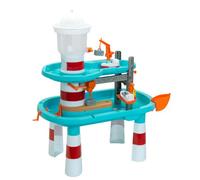 Theo Klein 7738 Aqua Action Lighthouse Splash | Grande tavolo da gioco ad acqua con faro, gru per container, ascensore per barche e funzione spruzzo | Giocattolo per bambini dai 3 anni