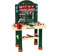 Theo Klein 8461 Workshop Bosch da 82 Pezzi, con Piano di Lavoro e Funzione di apprendimento con Gioco di Chiodi, 67,5 cm x 38,5 cm x 102 cm, Giocattolo per Bambini a Partire dai 3 Anni di età