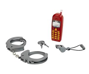Theo Klein 8860 Set da Poliziotto I Attrezzatura e Accessori per Appassionati della Polizia tra Cui Manette, Fischietto e telefonino Giocattolo I Giocattoli per Bambini dai 3 Anni in su