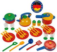 Theo Klein 9194 Set grande di pentole Emma's Kitchen, Piatti robusti e colorati, Con pentola a pressione, cucchiai da cucina, padella e molto altro, Giocattolo per bambini a partire dai 2 anni di età