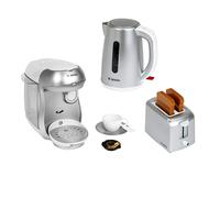 Theo Klein 9216 Set da Colazione Bosch I Set di Accessori da Cucina Composto da tostapane, Macchina da caffè e bollitore Elettrico I Giocattoli per Bambini dai 3 Anni in su