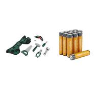 Theo Klein Bosch Cintura Attrezzi, Ixolino, 3+ anni, & Batterie AAA Alcaline Amazon Basics 12 pz, 10 anni