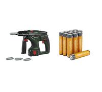 Theo Klein Bosch Trapano Percussione, Rotazione Doppia, 3+ Anni, & Batterie AAA Alcaline Amazon Basics 12 pz, 10 Anni