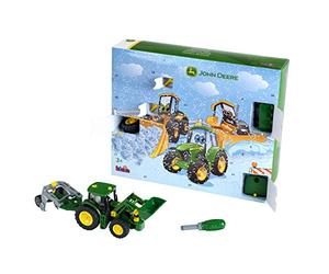 Theo Klein John Deere Calendario dell'Avvento con 24 porticine Set per Costruire Un Trattore in Scala 124 in acciavite Dimensioni 41 cm x 12 cm x 12 cm Giocattolo per Bambini a Partire da 3 Anni