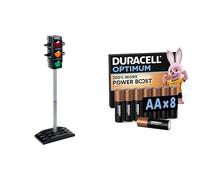 Theo Klein Semaforo, Manuale/Automatico, 3+ Anni, & Duracell Optimum AA 8 pz, Power Boost