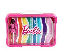 Theo Klein 5808 Valigetta da Collezione a Vetrina Barbie, Spazio per 6 Barbie, Logo Barbie Luminoso, con Pratica Maniglia per Il Trasporto, Giocattolo per Bambini dai 3 Anni in su