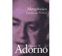 Theodor Adorno Metaphysics (Tascabile)