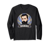 Theodor Herzl sionista Israele stile retrò grafica Maglia a Manica