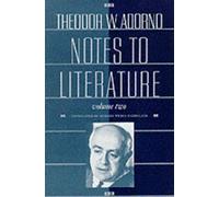 Theodor W. Adorno Notes to Literature (Tascabile)