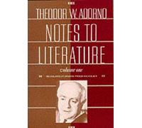 Theodor W. Adorno Notes to Literature (Tascabile)