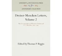 Theodore Dreiser H.L. Mencke Dreiser-Mencken Letters, Volume (Copertina rigida)