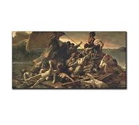 Theodore Gericault - Poster artistico su tela con stampa artistica da parete, motivo: la zattera della Medusa, 30 x 60 cm