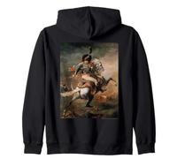 Theodore Gericault The Charging Chasseur Felpa con Cappuccio