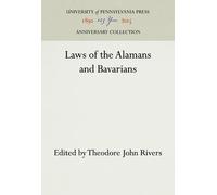 Theodore John Rivers Laws of the Alamans and Bavarians (Copertina rigida)