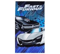 Theonoi Asciugamano da bagno per bambini, 100% cotone, 70 x 140 cm, Fast & Furious