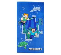 Theonoi Minecraft Steve Alex, asciugamano da bagno per bambini, 100% cotone, 70 x 140 cm