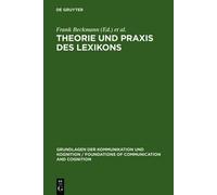 Theorie Und PRAXIS Des Lexikons (Copertina rigida)