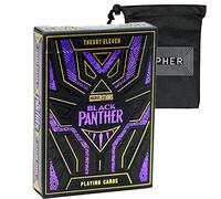 Theory 11 carte da gioco Black Panther - mazzo di carte di credito premium - include un sacchetto per carte di credito