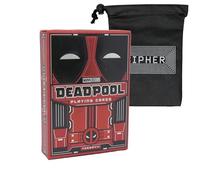 Theory 11 Carte da gioco Deadpool, mazzo di dimensioni premium da poker, include custodia per carte cipher