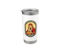 Theotokos Sempre Vergine Cristiana Ortodossa Maria Dio Bicchiere termico in acciaio inox doppia parete