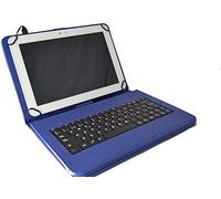 theoutlettablet® Custodia con tastiera estraibile in spagnolo (include lettera Ñ) per tablet Alcatel 1T Smart - Type-C colore blu