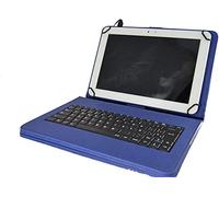 theoutlettablet® Custodia con tastiera estraibile in spagnolo (include lettera Ñ) per tablet Samsung Galaxy Tab A7 WiFi 10,4" Type-C colore blu