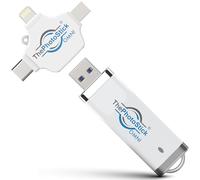 ThePhotoStick Omni 32GB Memory Stick & USB Flash Drive - Backup foto e video per iPhone, Android, Mac & PC - Connessione multiporta per archiviare e trasferire facilmente i file