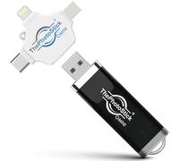 ThePhotoStick® Omni - Chiavetta USB da 128 GB e Memory Stick Backup automatico di foto e video per iPhone, Android, Mac e PC, connessione universale, memorizza e trasferisce facilmente i file
